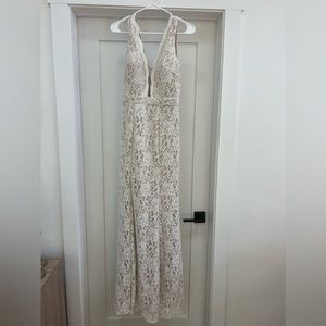 Beautiful lace long dress. Perfect for a wedding dress or prom dress